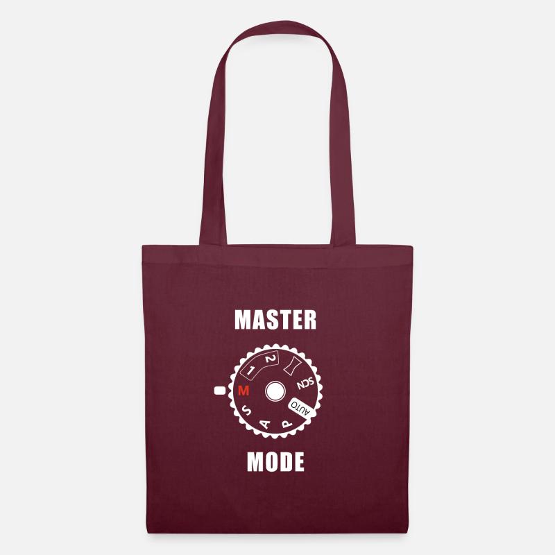 Master Mode - Minimalistisches Geschenk Fotografen - Stoffbeutel - Burgunderrot