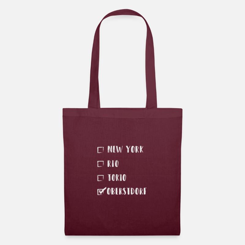 Oberstdorf Checkbox - Tote Bag - burgundy