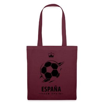 Spain Football Supporter Soccer Fan Design - Tote Bag - burgundy - Front