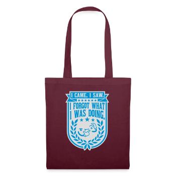 I came saw forget - Tote Bag - burgundy - Front
