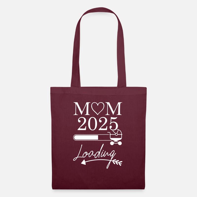 mom loading 2025 - Stoffbeutel - Burgunderrot