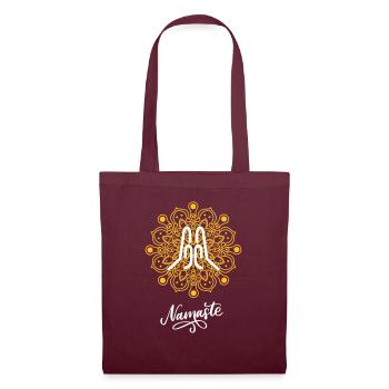 Namaste hipster yoga meditation gift idea - Tote Bag - burgundy - Front