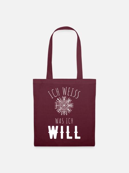 Wegweiser MOTIVATION - VEGVISIR - Stoffbeutel - Burgunderrot