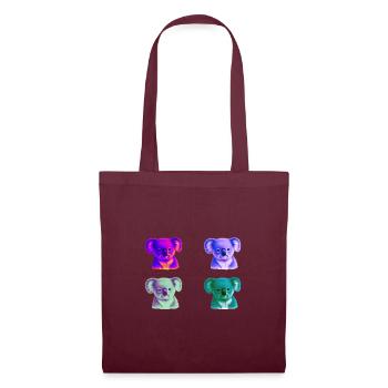 Koala coloré idée cadeau Koalas Pop Art Pop Art - Sac en tissu - bordeaux - Devant