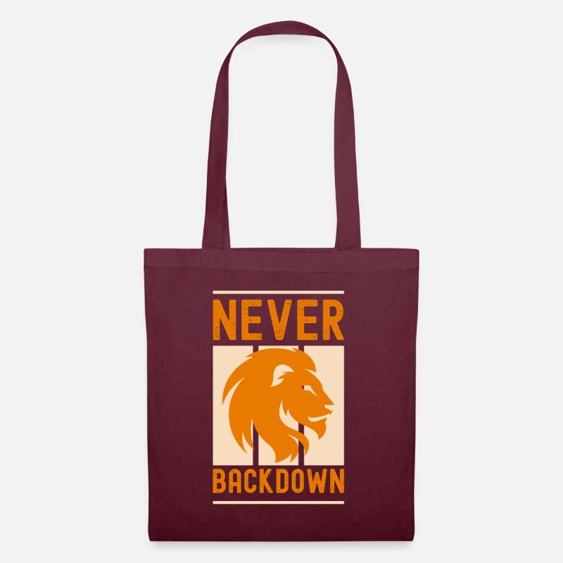 never backdown - Sac en tissu - bordeaux