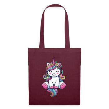 Cute Unicorn - Tote Bag - burgundy - Front