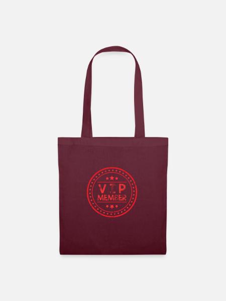 Vip Mitglied - Stoffbeutel - Burgunderrot