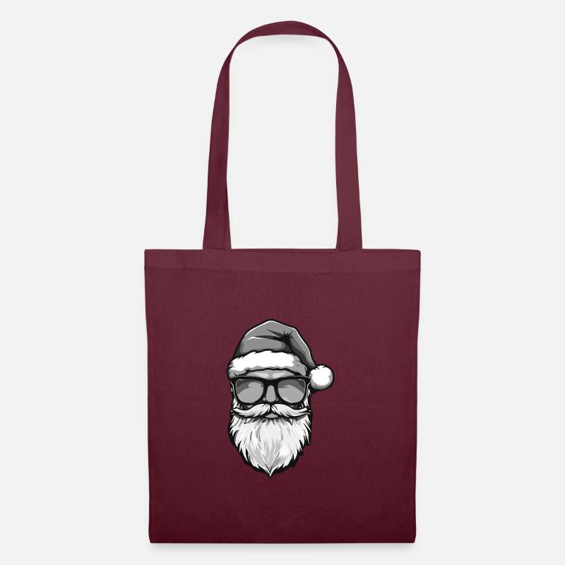 Weihnachtsmann Cool Weihnachten - Stoffbeutel - Burgunderrot