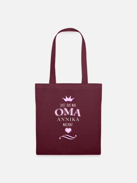 Oma Annika - Stoffbeutel - Burgunderrot