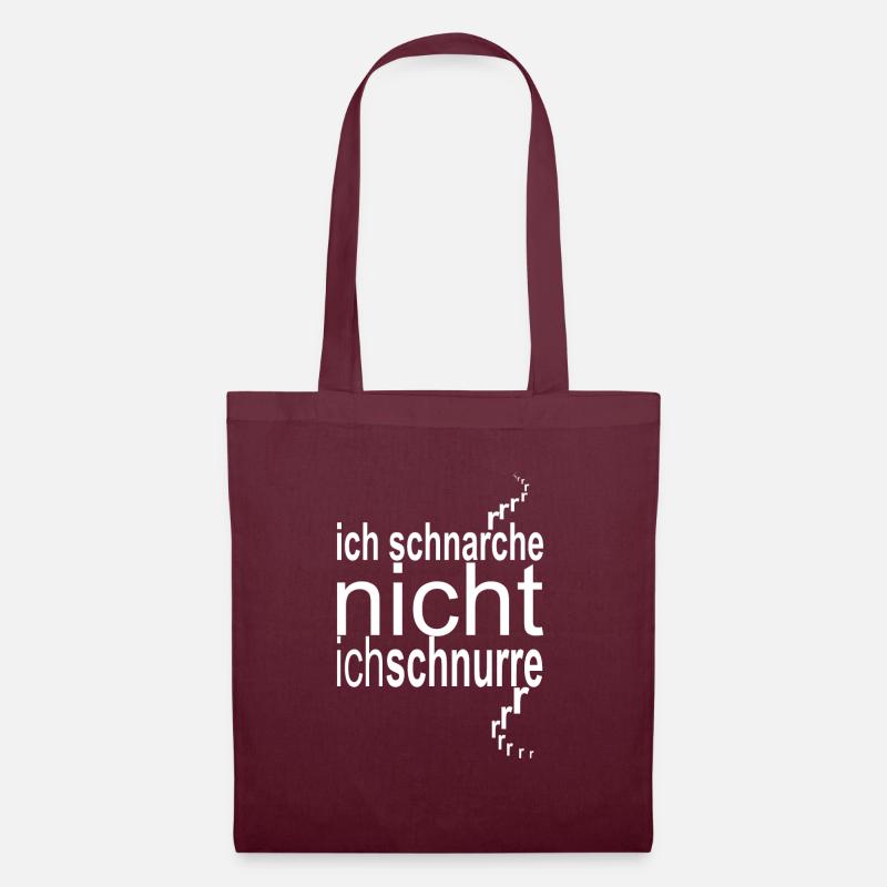 ichSchnarcheNichtw - Stoffbeutel - Burgunderrot
