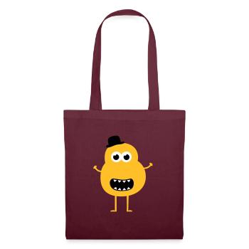 Funny Vintage Monster - Sac en tissu - bordeaux - Devant