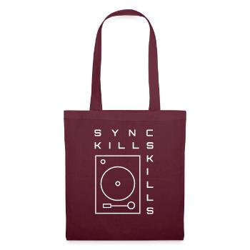 Sync kills skills - Sac en tissu - bordeaux - Devant