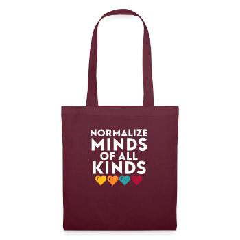 Normalize Minds of All Kinds Cute Behavior Analyst - Tote Bag - burgundy - Front