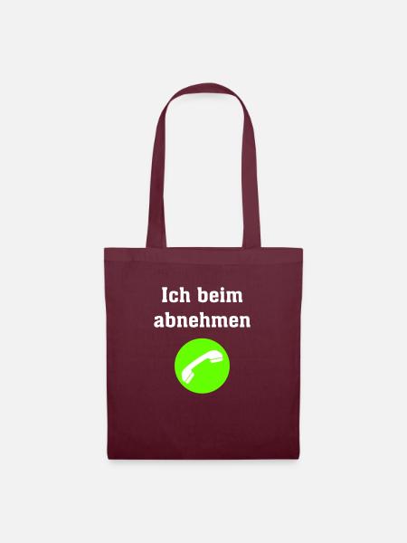 Ich beim abnehmen - Stoffbeutel - Burgunderrot