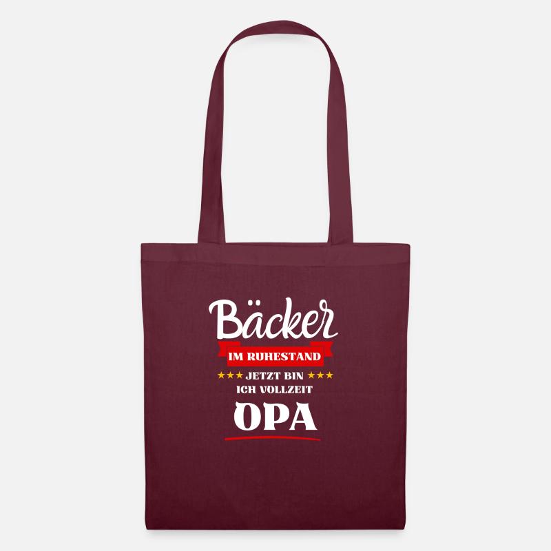 Bäcker Opa - Stoffbeutel - Burgunderrot