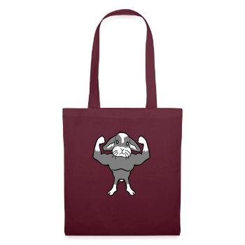 Bunny Bodybuilder Gym Muscles Strong Fitness Biceps - Tote Bag - burgundy - Front