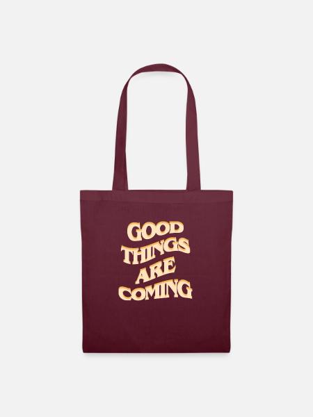 Good things are coming / Urban Design - Stoffbeutel - Burgunderrot