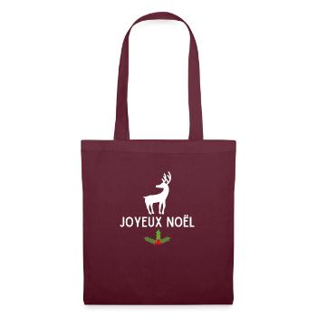 JOYEUX NOEL - Sac en tissu - bordeaux - Devant
