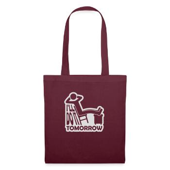 do it tomorrow quote - Tote Bag - burgundy - Front
