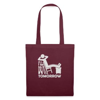 do it tomorrow quote - Tote Bag - burgundy - Front