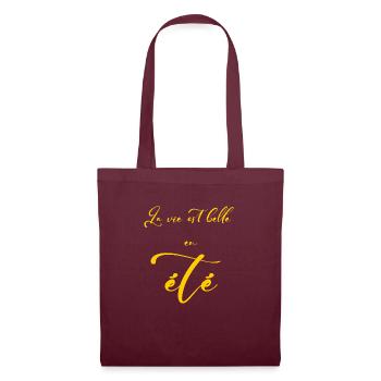 la vie est belle en été - Sac en tissu - bordeaux - Devant