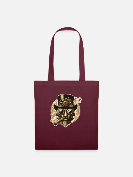 Steampunk Zigarre - Stoffbeutel - Burgunderrot