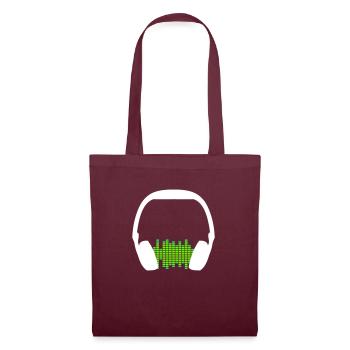 Casque Techno Music Party Equalizer Waves Logo - Sac en tissu - bordeaux - Devant