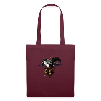 Wolf / Wolf / werewolf - Tote Bag - burgundy - Front