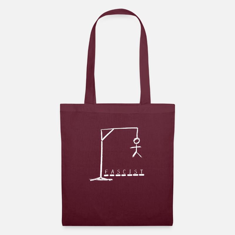 Hangman Game Antifascist - Stoffbeutel - Burgunderrot