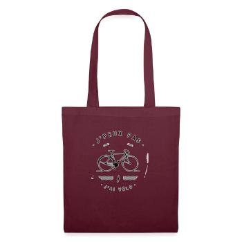 vélo j'peux pas j'ai vélo vintage - Sac en tissu - bordeaux - Devant