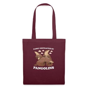 Facilement distrait par les pangolins Pangolin - Sac en tissu - bordeaux - Devant