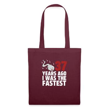 37 Years Ago I Was The Fastest - Tote Bag - burgundy - Front