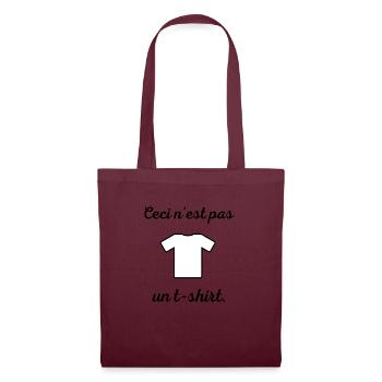 Ceci n est pas un t-shirt - Sac en tissu - bordeaux - Devant