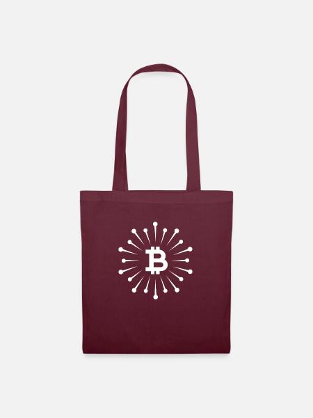 Crypto Bitcoin Trading - Stoffbeutel - Burgunderrot