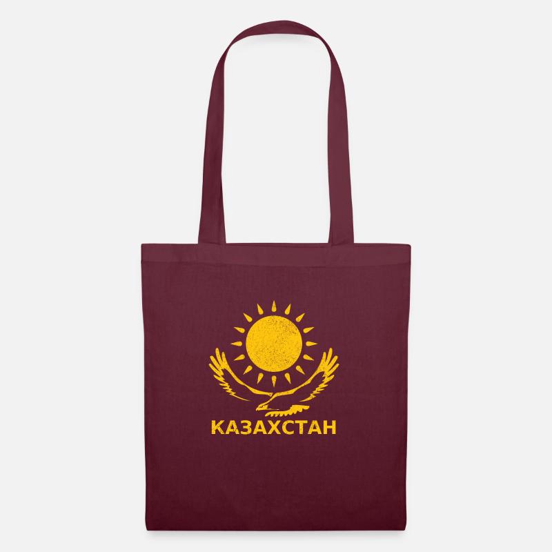 Kasachstan - Stoffbeutel - Burgunderrot