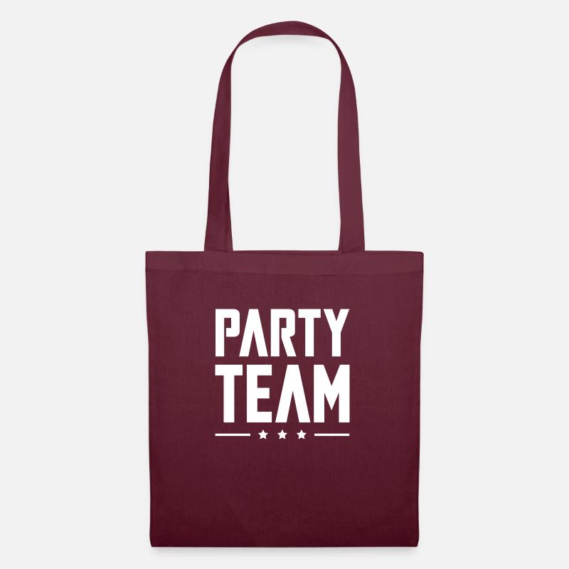 Party Team - Stoffbeutel - Burgunderrot