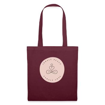 Inspirez la paix, expirez l’amour - Sac en tissu - bordeaux - Devant