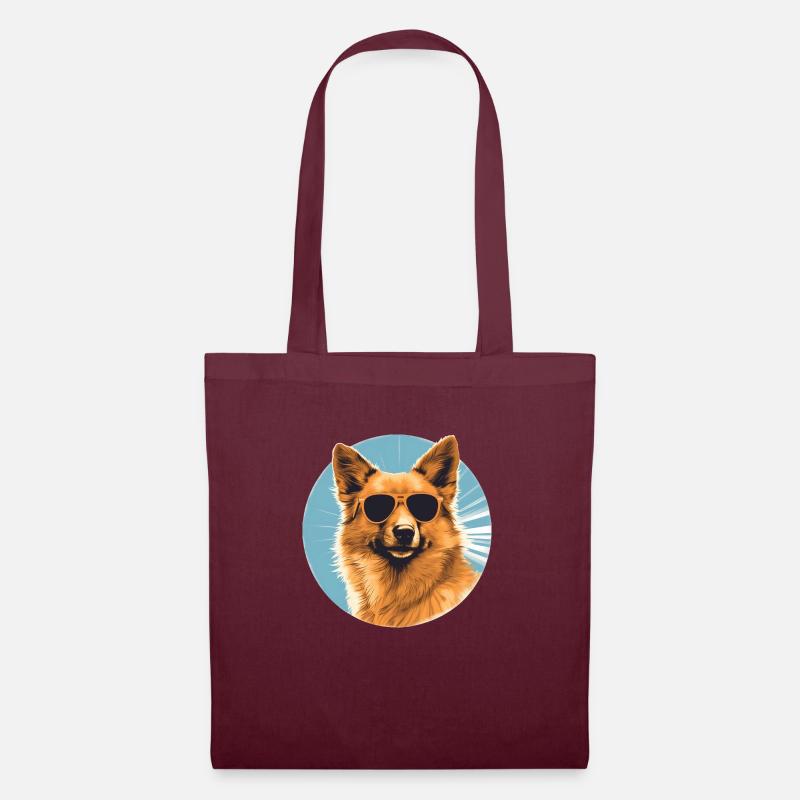 Finnish Spitz - Tote Bag - burgundy