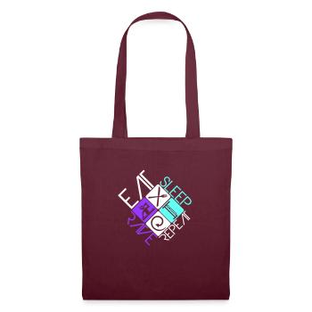 Manger dormir rave répéter nourriture sommeil corbeau disant - Sac en tissu - bordeaux - Devant