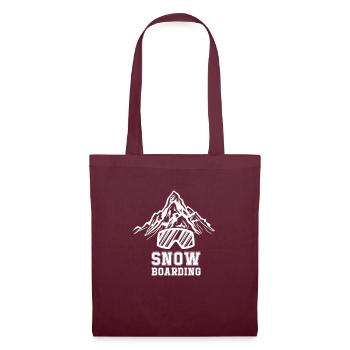Snowboarding - Stoffbeutel - Burgunderrot - Vorne