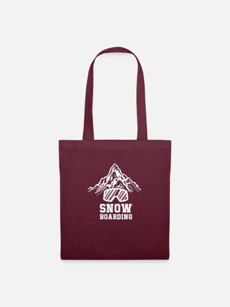 Snowboarding - Stoffbeutel - Burgunderrot