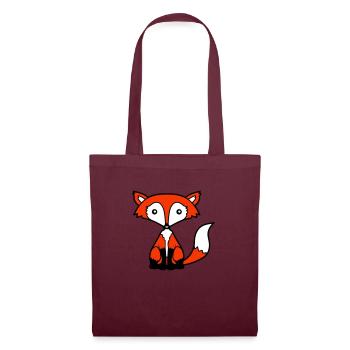 Fox Red Fox Wild Animal Clever Forest Inhabitants - Tote Bag - burgundy - Front