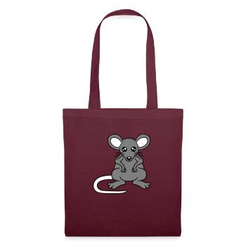Mouse Mouse Cute Little Rat Rodent Friendly - Tote Bag - burgundy - Front