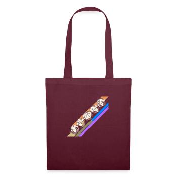 Retro Minimalist Polyhedral Dice Set Tabletop RPGP - Tote Bag - burgundy - Front