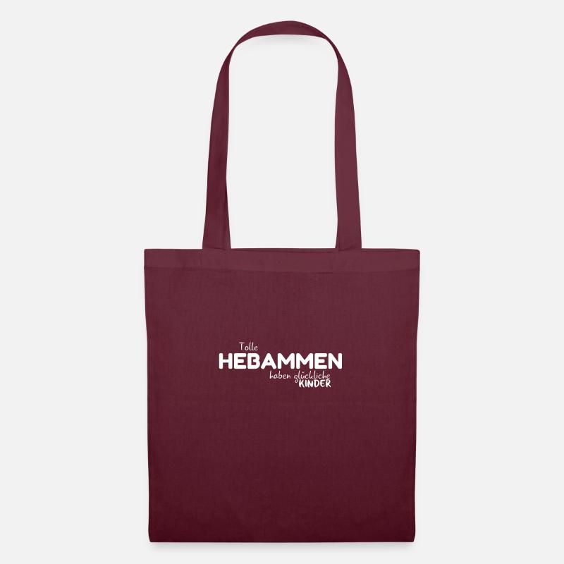 Hebamme - Stoffbeutel - Burgunderrot