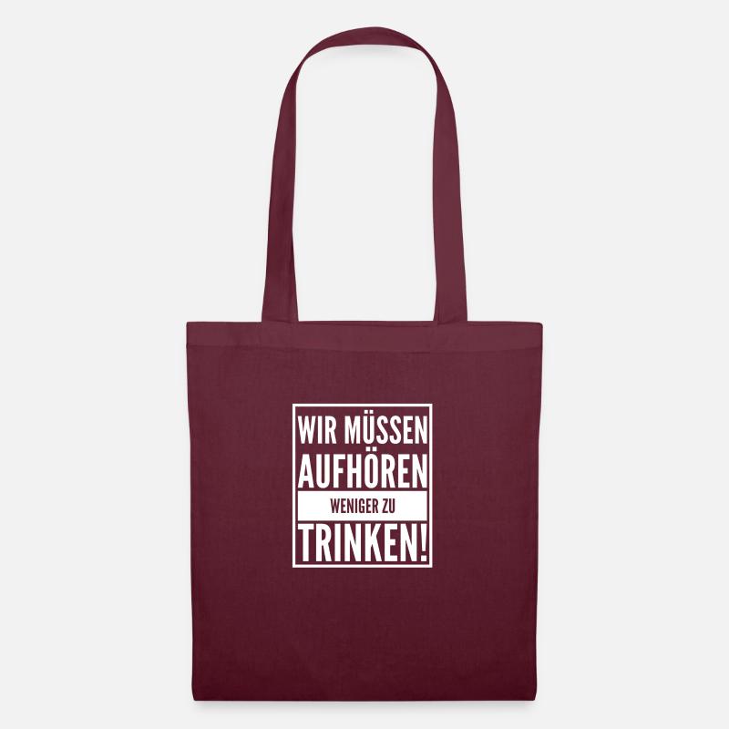 TRINKEN - Stoffbeutel - Burgunderrot