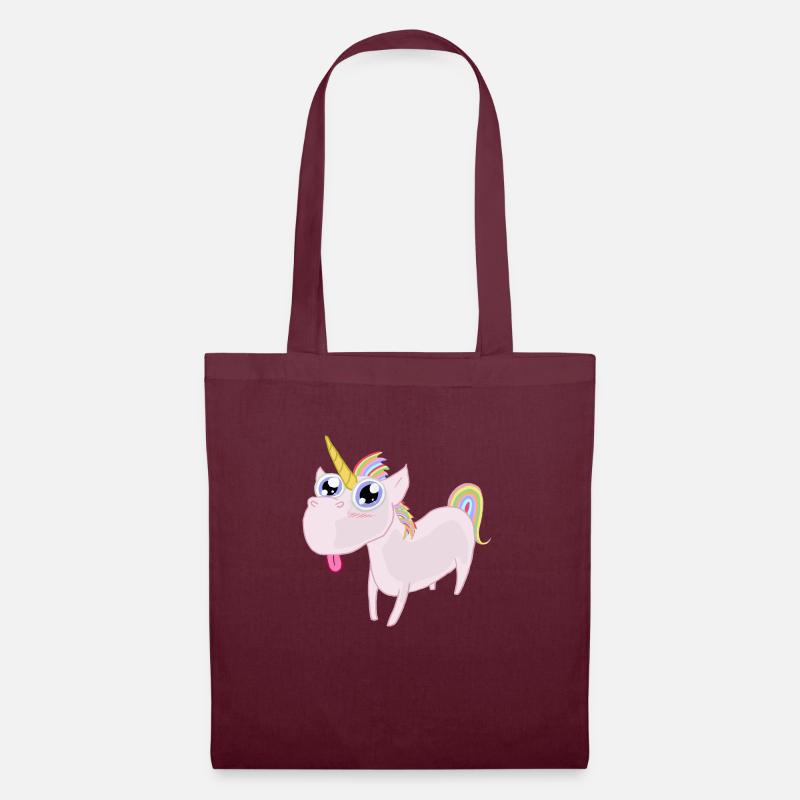 Tiny unicorn - Tote Bag - burgundy