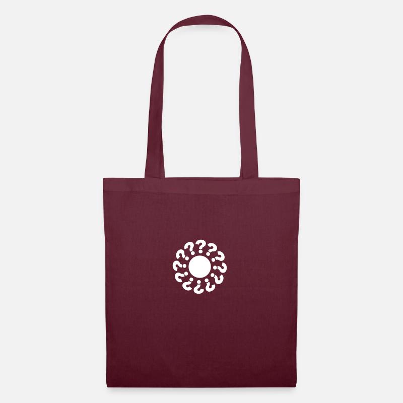 Question mark arranged in a circle - Tote Bag - burgundy