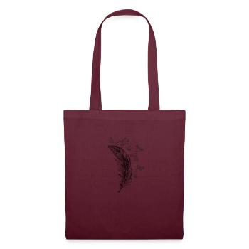 Vintage feather butterflies - Tote Bag - burgundy - Front