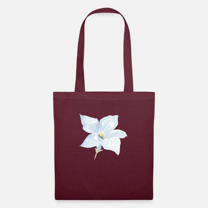 Fleur - Sac en tissu - bordeaux
